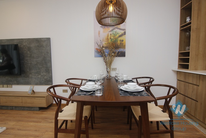 Lake view two bedrooms apartment for rent near Lotte tower, Ba Dinh district, Ha Noi